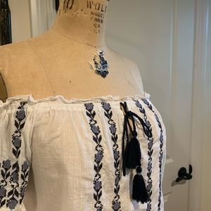 Abercrombie White Linen Top